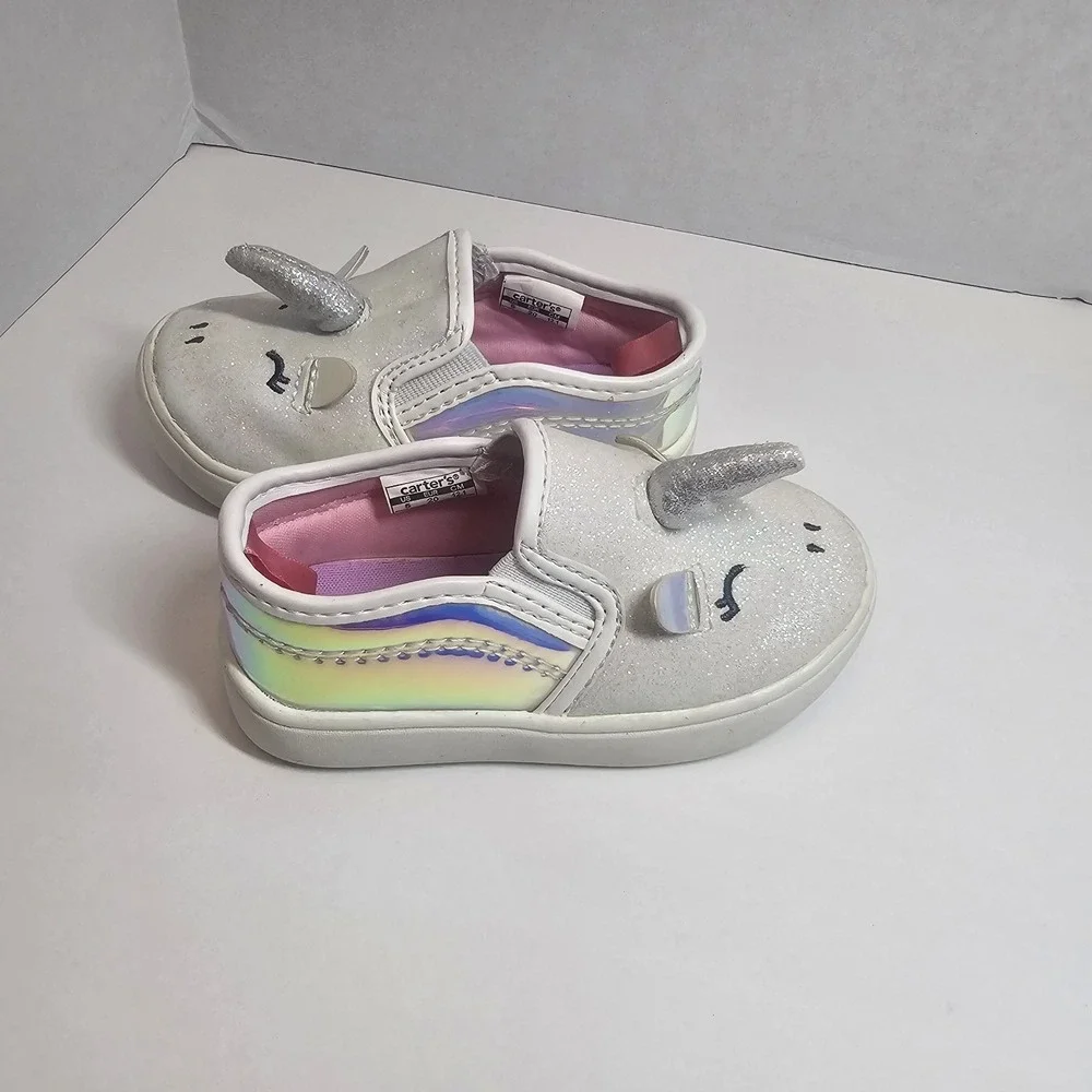 Toddler Unicorn Shoes Carters Size 5 Slip On‎ Glitter Girls